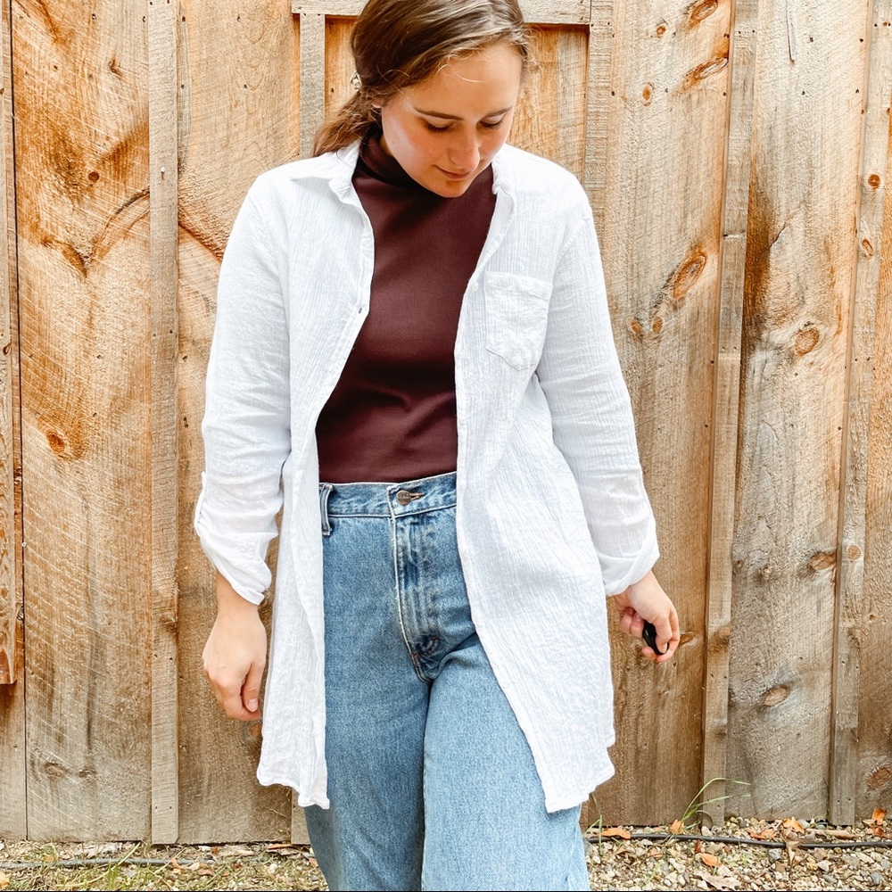 Gauzy Cotton Button Up Shirt